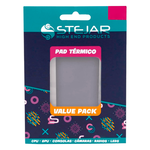 Thermal pad Stejar, 95x45x2.0mm, Alto Rendimiento, Compatible CPU, GPU, Consolas, Cámaras y Leds, WVR-DF-95-45-20