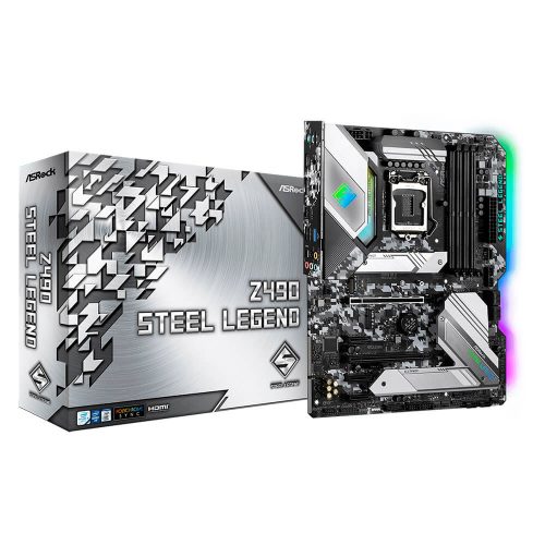 Tarjeta Madre Asrock Z490 Steel Legend Socket LGA1200 Intel Z490 ATX, DDR4, Intel Core 10th Generación