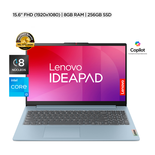 Laptop Lenovo IdeaPad Slim 3 15IAN8 Intel Core i3-N305, Full HD 15.6”, 256GB SSD, 8GB RAM, IDEAPAD SLIM 3 15IAN8