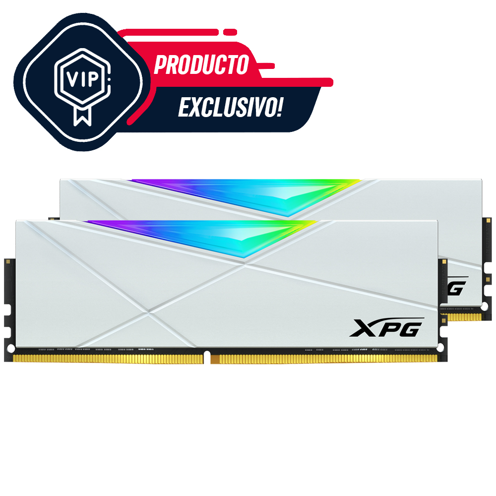 Memoria RAM DDR4 32GB 3200MHz XPG Spectrix D50 White RGB, Kit 2x16GB, Aura Sync, AX4U3200716G16A-DW50, ¡Producto Exclusivo DDTECH! /MAX. 1 X CLIENTE