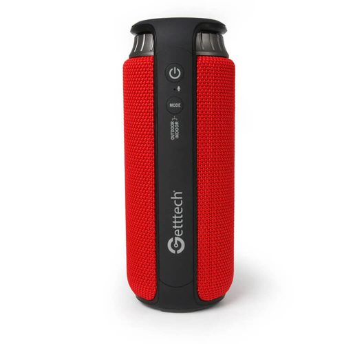 Bocina Bluetooth Portable Getttech Soundcup Beat Roja, Resistente agua IPX4, 12Wx2, GBS-31504R