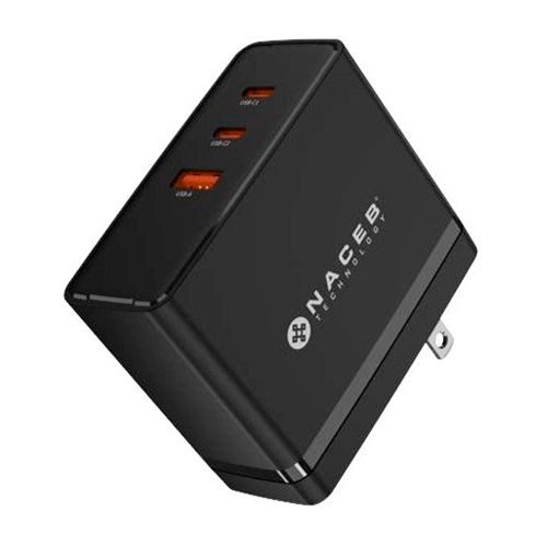 CARGADOR DE PARED NACEB NA-0145, 100W, 20V, 3 X USB-A 2 X USB-C, NA-0145