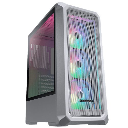 Gabinete Cougar Archon 2 Mesh RGB White, Panel frontal Mesh, Panel lateral Cristal Templado, 3 Ventiladores ARGB incluidos, 385CC50.0002