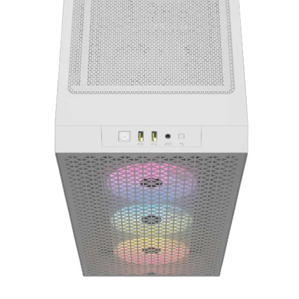 Gabinete Corsair 3000D RGB AIRFLOW, Midi-Tower, ATX, Cristal Templado, USB 3.2, Sin Fuente, 3 Ventiladores RGB Instalados, Blanco, CC-9011256-WW - Image 3