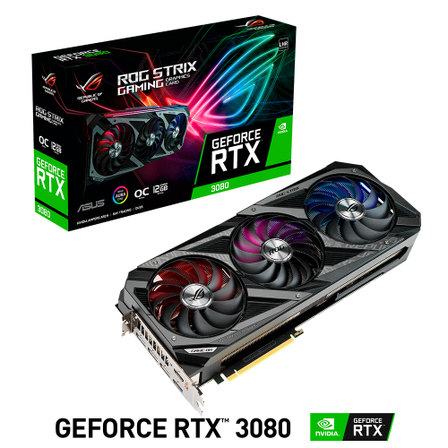Tarjeta de Video Nvidia GeForce RTX 3080 12GB, ASUS ROG STRIX OC GAMING LHR, ROG-STRIX-RTX3080-O12G-GAMING, 3 AÑOS DE GARANTIA NACIONAL