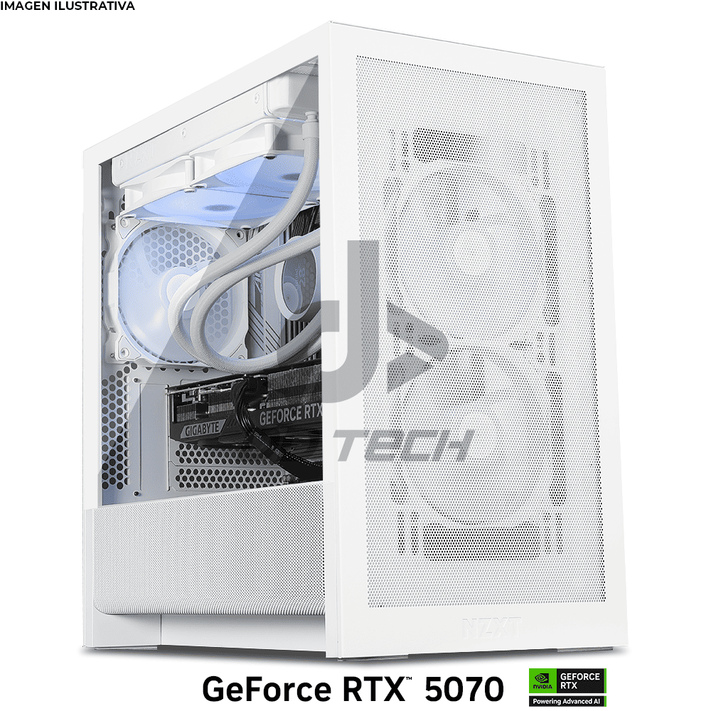Computadora PRIDE GAMING AORUS WHITE EAGLE, NVIDIA GeForce RTX 5070, AMD Ryzen 5 9600X, 32GB RAM, 1TB M.2 NVME, 750W 80+ GOLD, INCLUYE WIFI Y BT - Image 2