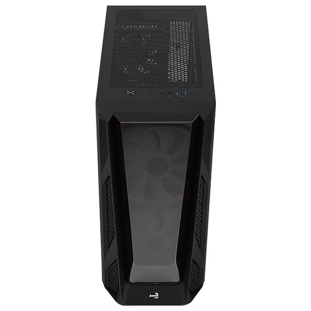 Gabinete Gamer Aerocool NightHawk Black, ATX, USB 3.0, Cristal Templado, NIGHTHAWK-G-BK-V1, 1 ventilador 120mm - Image 2