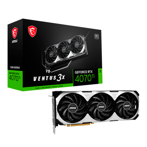 Tarjeta de Video MSI NVIDIA GeForce RTX 4070 Ti VENTUS 3X 12G OC, 12GB 192-bit GDDR6X, PCI Express 4.0, 912-V513-295