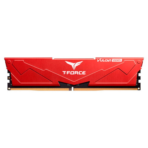 Memoria RAM Team Group T-Force VULCAN, DDR5, 6000MHz, 16GB, CL36, Rojo, FLRD516G6000HC38A01 /MAX. 1 X CLIENTE