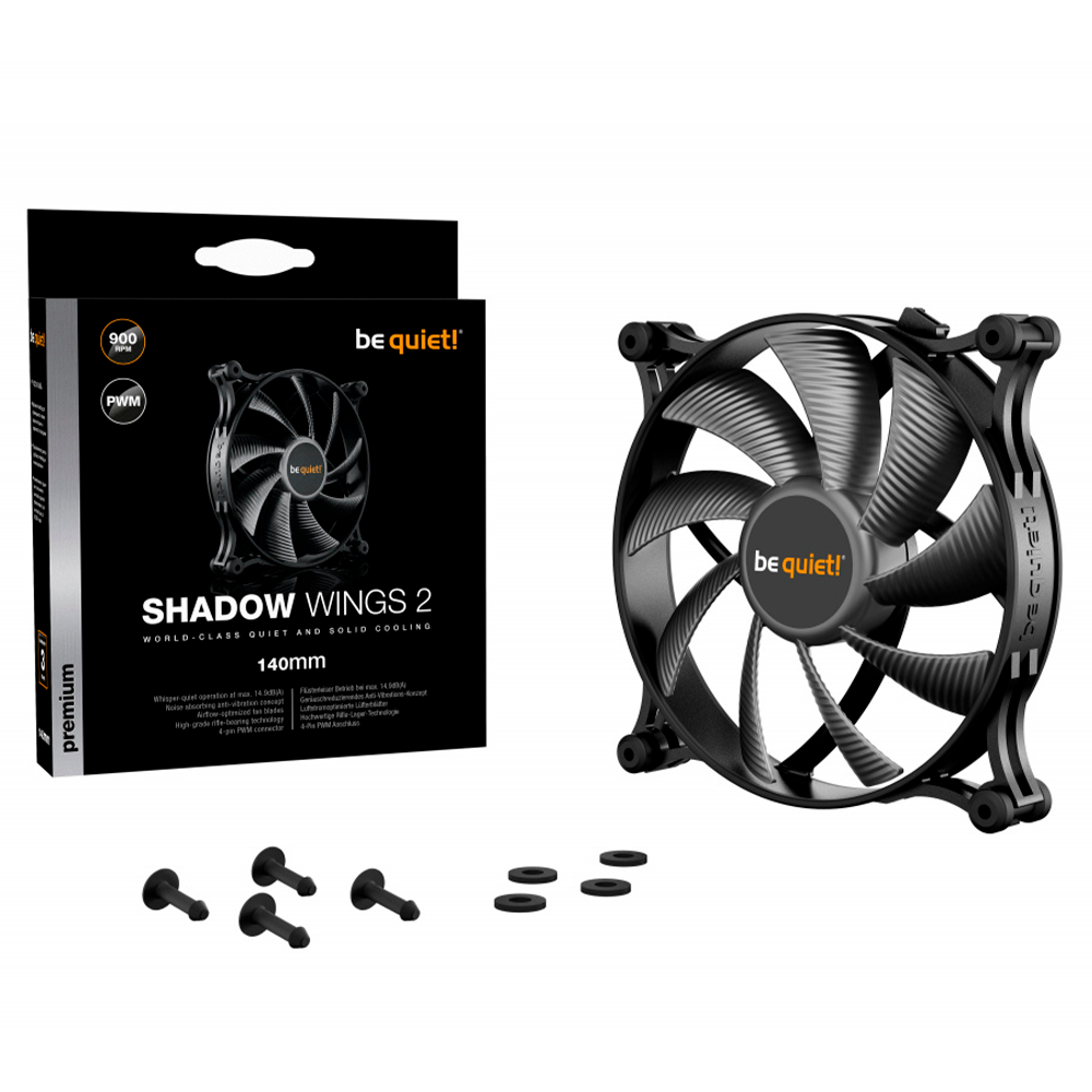 Ventilador Be Quiet! Shadow Wings 2, 140mm, 900RPM, Negro, BL087 - Image 4