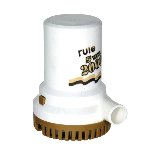 RULE 09 Bomba sumergible de achique serie gold de 2000 galones por hora a 12 Volts de corriente directa.