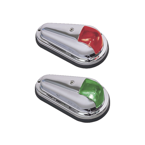 PERKO 0955-DP0-STS Set de Luces de Navegación Verticales con Carcasa de Acero Inoxidable Pulido para Todo Tipo de Embarcación Menores de 12 Metros
