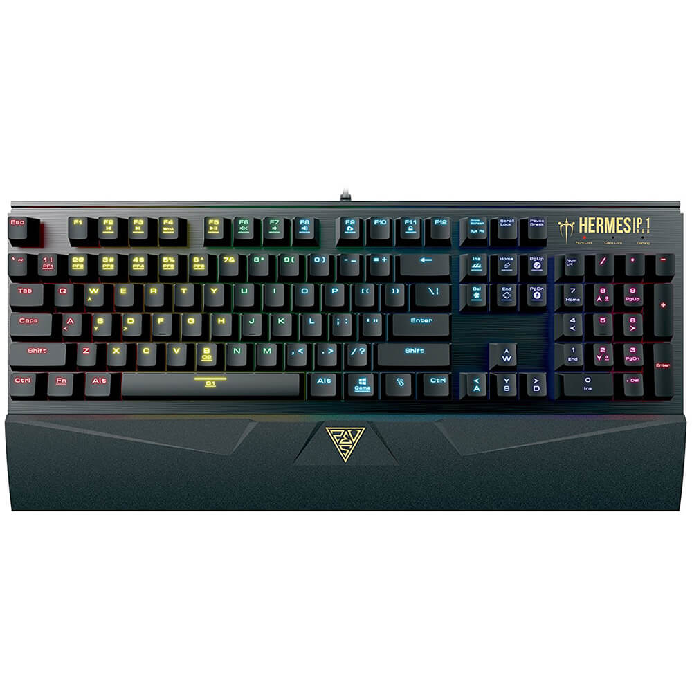 Teclado Gamer Mecanico Gamdias Hermes P1 RGB Black, Alambrico, Led RGB, Switch Blue - Image 2