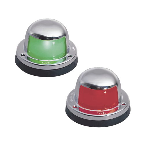 PERKO 0963-DP0-STS Set de Luces Laterales de Montaje Horizontal en Carcasa de Acero Inoxidable para Todo Tipo de Embarcación Menores de 12 Metros