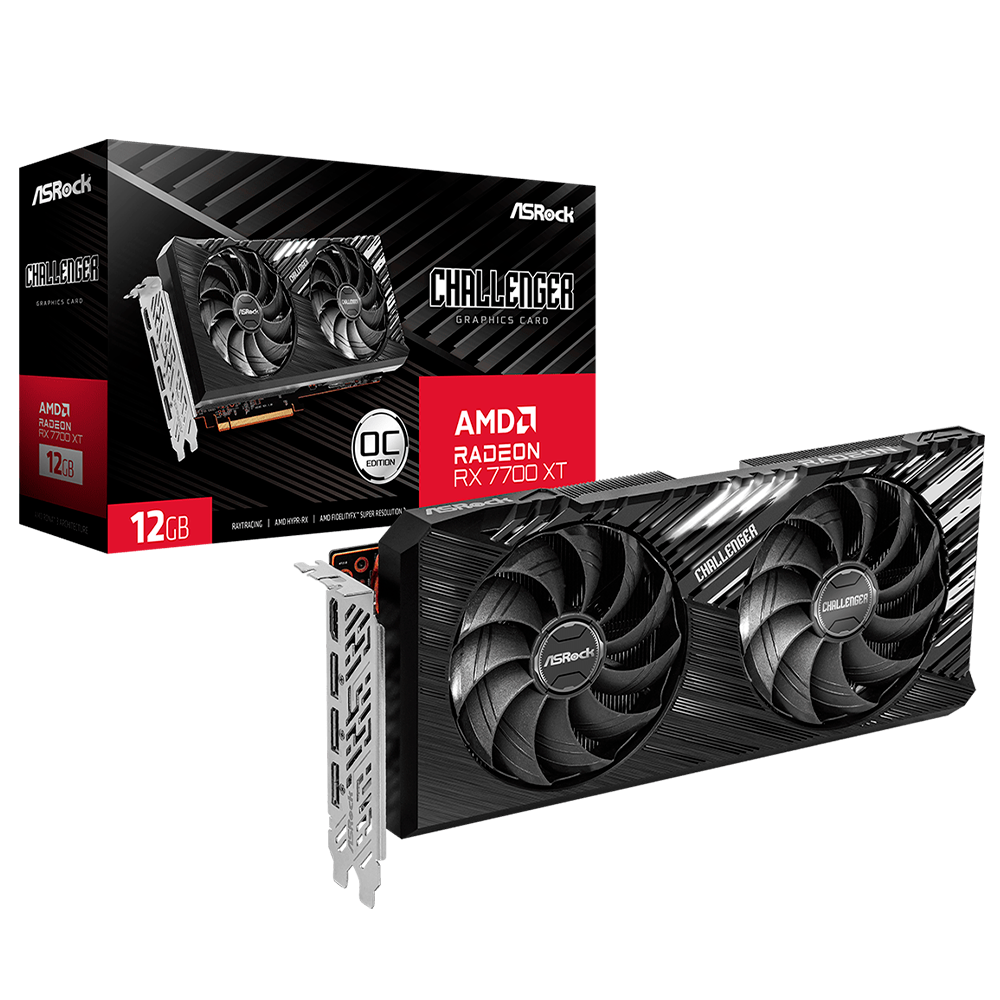 Tarjeta de Video ASRock Radeon RX7700XT 12GB OC, GDDR6, DirectX 12 Ultimate, RX7700XT CL 12GO
