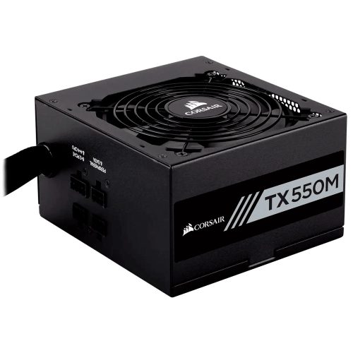 Fuente de poder Corsair TX550M, Semi-Modular, 550W, 80+ Gold, CP-9020133-NA/RF, Recertificada (3 Meses de Garantía) /
