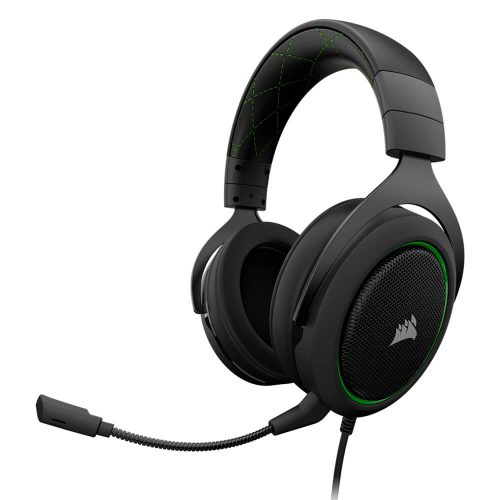 Diadema Corsair HS50 Verde, Alambrica, Estereo 3.5mm, PC - PS4 - XBOX ONE - Switch, RECERTIFICADO, CA-9011171-WW/RF