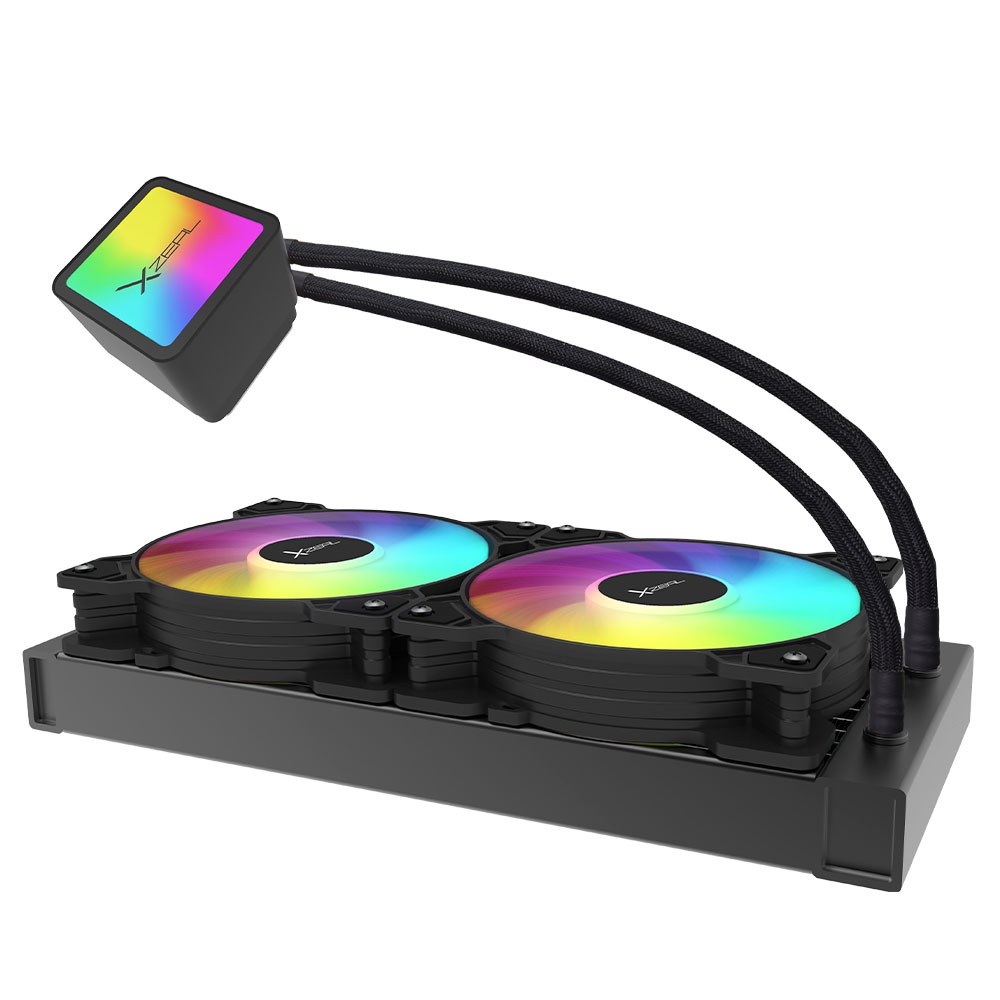 Sistema de Enfriamiento Liquido AIO Xzeal XZ400 RGB - 120mmX2 (240mm) Intel y Amd, XZCO400B - Image 2