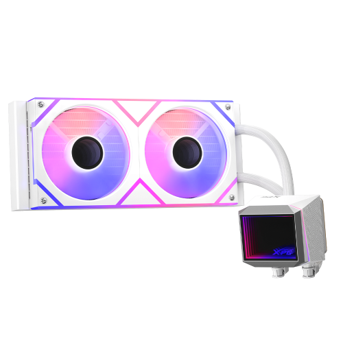 Enfriamiento Líquido XPG Levante II 240, Espejo Infinito, 2x120mm, 2000RPM, Blanco, LEVANTEII240-WHCWW