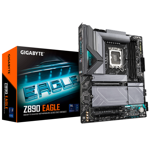 Tarjeta Madre Gigabyte Z890 EAGLE, ATX, LGA1851, Up to 256GB DDR5, HDMI/DP, Reliable Audio, Z890 EAGLE