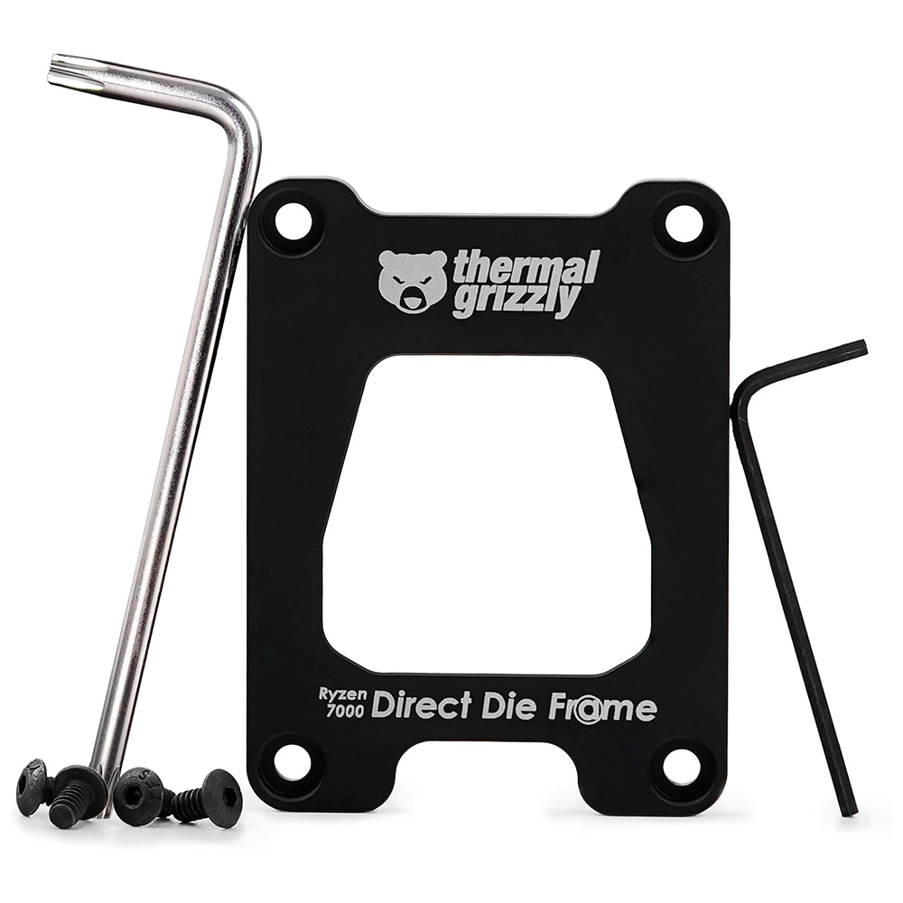 Marco de Contacto de CPU Thermal Grizzly Ryzen 7000, Para montar CPU Ryzen 7000, Reduce significativamente las temperaturas de funcionamiento, TG-DDF-R7000