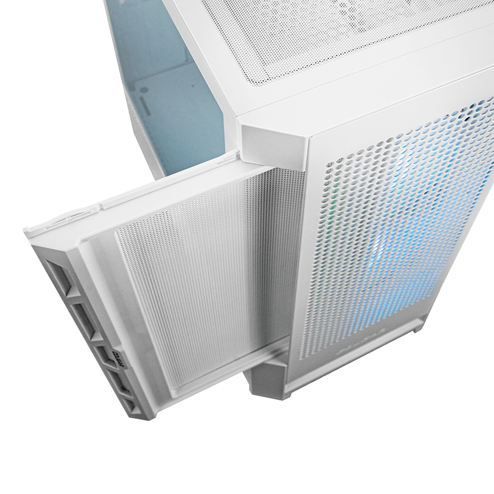 Gabinete Cougar DUOFACE RGB, Doble panel frontal: Malla y RGB, Cristal Templado, RGB, Excelente Flujo de Aire, Blanco, 385ZD10.0003 - Image 3