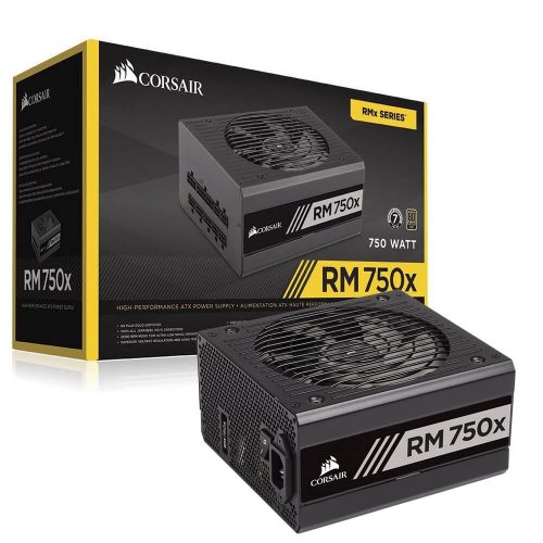 Fuente de poder Corsair RM750X, Modular, 750W, 80+ Gold, CP-9020179-NA
