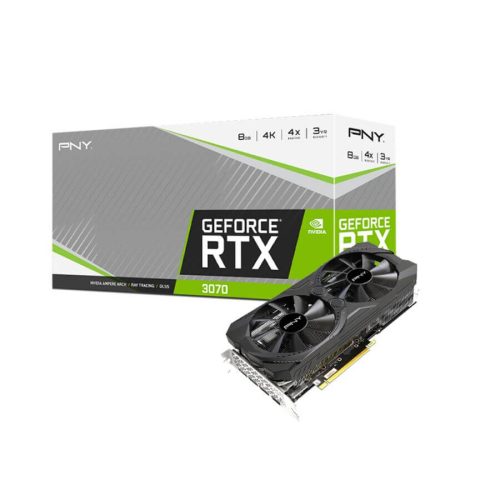 Tarjeta de Video Nvidia GeForce RTX 3070 8GB, PNY Dual Fan, VCG30708DFMPB, 3 AÑOS DE GARANTIA NACIONAL