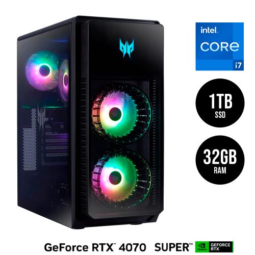 Computadora PREDATOR ORION 5000, NVIDIA GeForce RTX 4070 Super, Intel Core i7-14700F, 32GB RAM, 1TB SSD /
