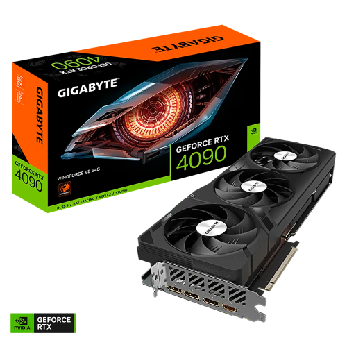 Tarjeta de Video NVIDIA GeForce RTX 4090 WINDFORCE V2 24G, 3 ventiladores, 24 GB 384 bits GDDR6X, GV-N4090WF3V2-24GD