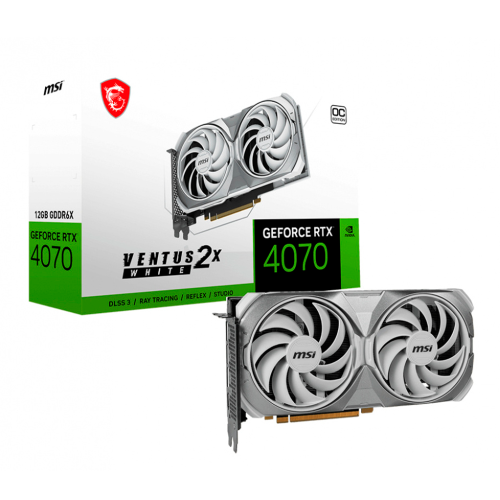 Tarjeta de Video MSI NVIDIA GeForce RTX 4070 VENTUS 2X WHITE 12G OC, 12GB, 192-bit GDDR6X, PCI Express 4, 912-V513-403