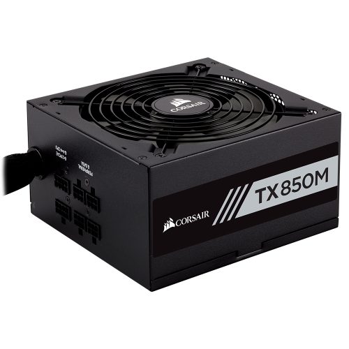 Fuente de poder Corsair TX850M, 80 Plus Gold, Semi Modular, 850W -, RECERTIFICADA, CP-9020130-NA/RF