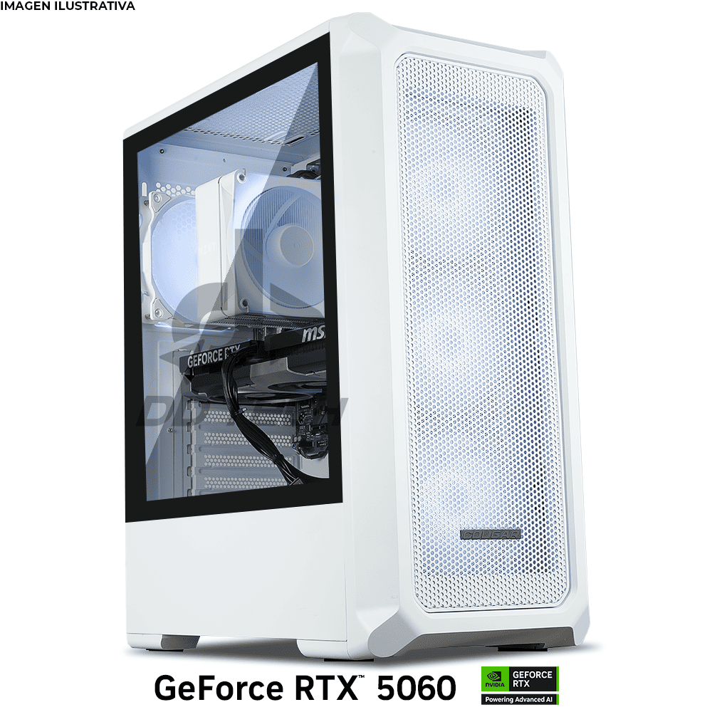 Computadora PRIDE GAMING ZEBRA, NVIDIA GeForce RTX 5060, AMD Ryzen 5 8400F, 32GB RAM, 1TB M.2 NVME, 600W 80+ BRONZE - Image 2