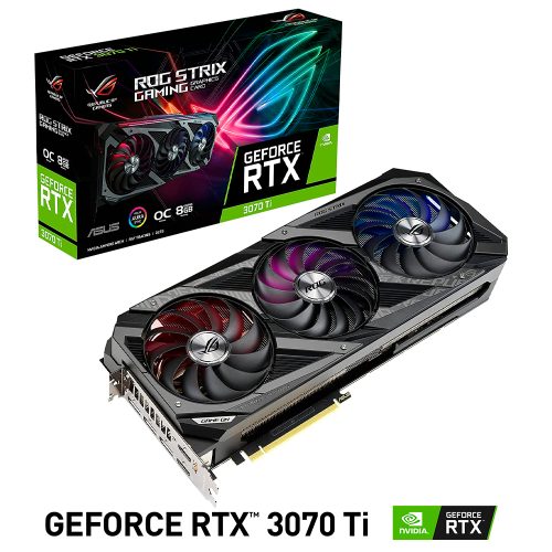 Tarjeta de Video Nvidia GeForce RTX 3070 TI, Asus ROG STRIX OC LHR, ROG-STRIX-RTX3070TI-O8G-GAMING, 3 AÑOS DE GARANTIA NACIONAL