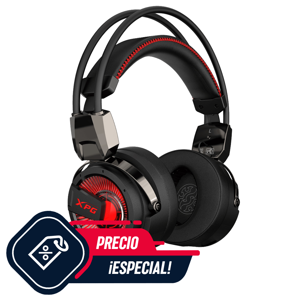 Diadema Gamer XPG Precog 7.1 Canales (Solo PC) & Hi-RES/ Microfono, USB Tipo C, PC - PS4 - XBOX - Nintendo Switch
