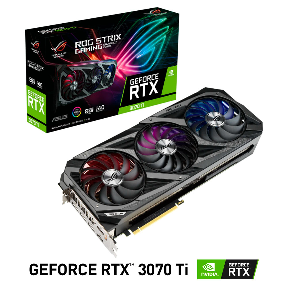 Tarjeta de Video Nvidia GeForce RTX 3070 TI, Asus ROG STRIX LHR, ROG-STRIX-RTX3070TI-8G-GAMING, 3 AÑOS DE GARANTIA NACIONAL