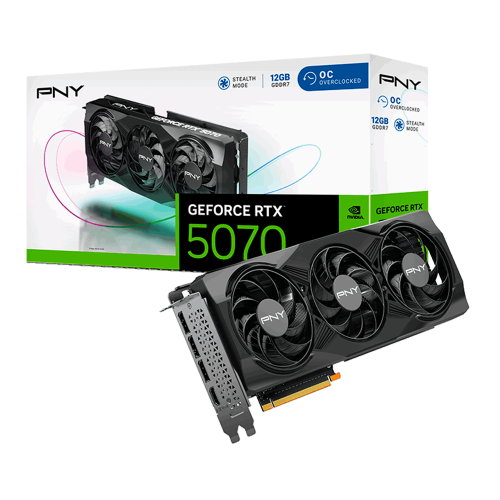 Tarjeta de Video PNY NVIDIA GeForce RTX 5070, 12GB 192-bit GDDR7, PCI Express x16 5.0, VCG507012TFXPB1-O