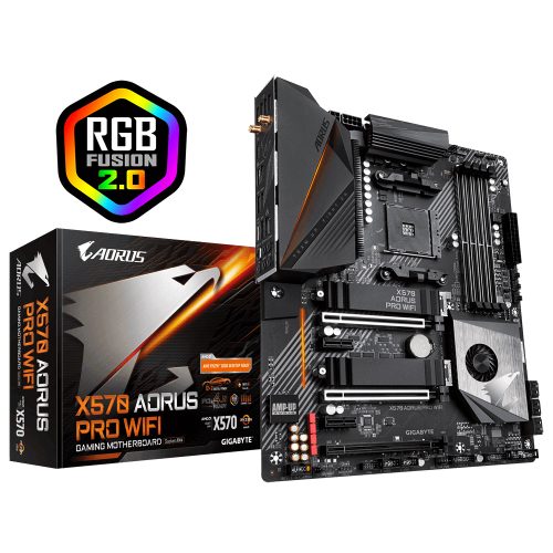 Tarjeta Madre Gigabyte X570 AORUS PRO WIFI AMD Ryzen 3ra Gen. AM4 ATX