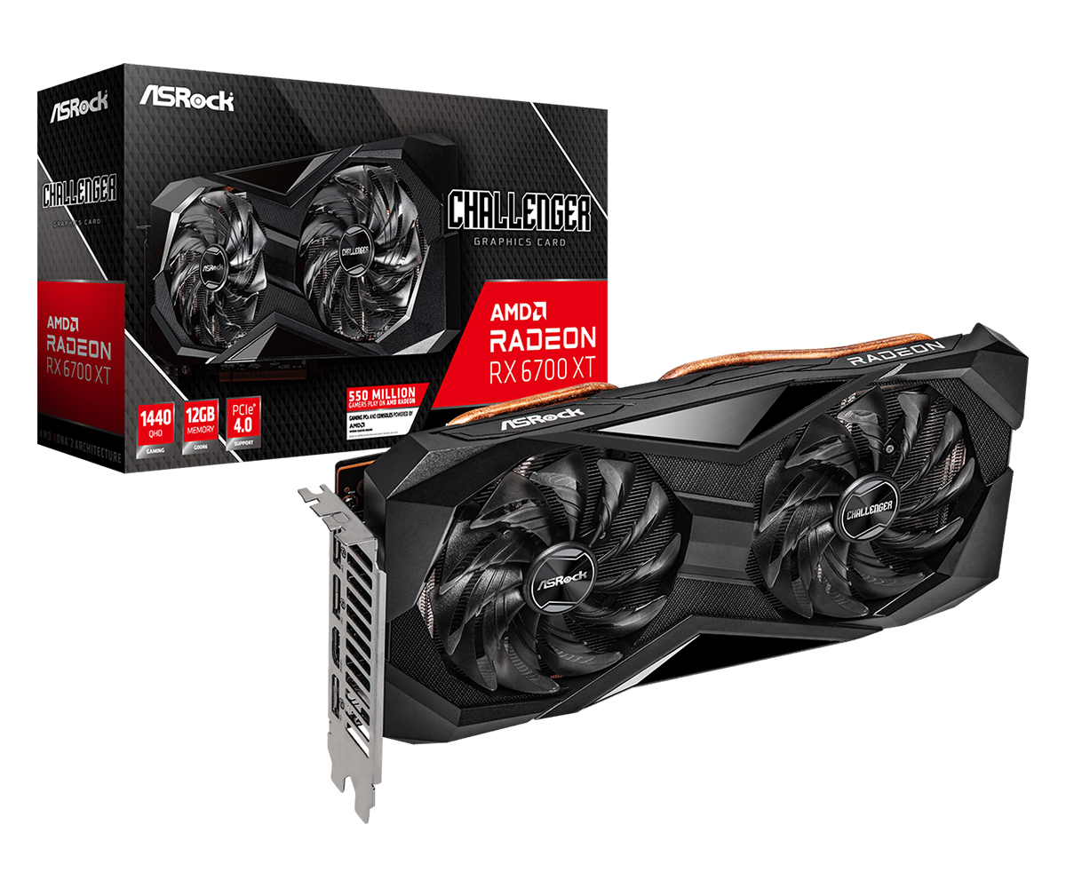Tarjeta de video Asrock AMD Radeon RX 6700 XT Challenger 12GB, 16 Gbps, 12GB 192-bit GDDR6, DirectX 12 Ultimate, RX6700XT CLD 12G