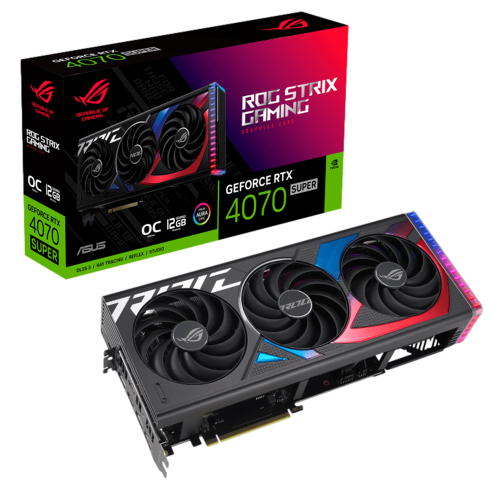 Tarjeta Video ROG Strix Geforce RTX 4070 SUPER 12GB OC, 12GB 192-bit GDDR6X /ROG-STRIX-RTX4070S-O12G-GAMING