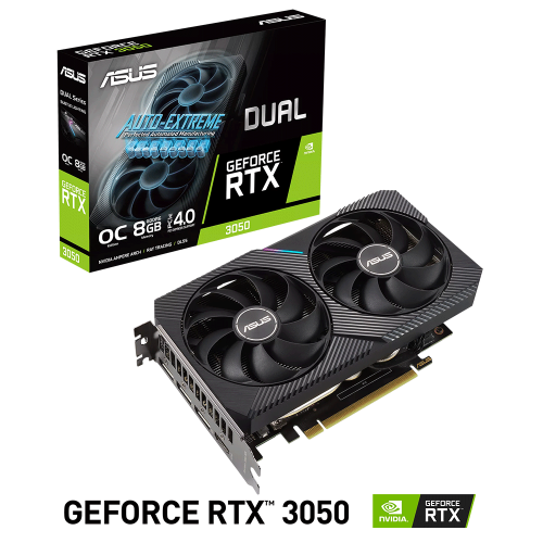 Tarjeta de Video Nvidia GeForce RTX 3050, Asus DUAL, DUAL-RTX3050-O8G, 3 AÑOS DE GARANTIA NACIONAL /