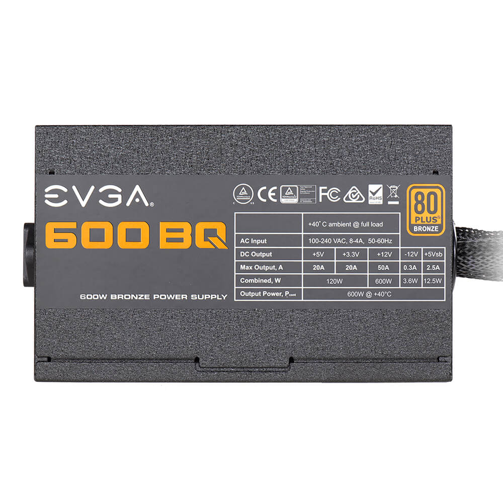 Fuente de poder 600W Certificacion 80+ Bronze EVGA 600BQ 110-BQ-0600-K1 - Image 4