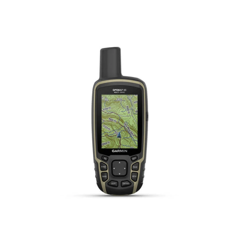 GARMIN 10-02451-00 GPS portátil GPSMAP 65 con pantalla a color, almacenamiento interno de hasta 5,000 puntos, memoria interna de 16 GB, resistente al agua IPX7.