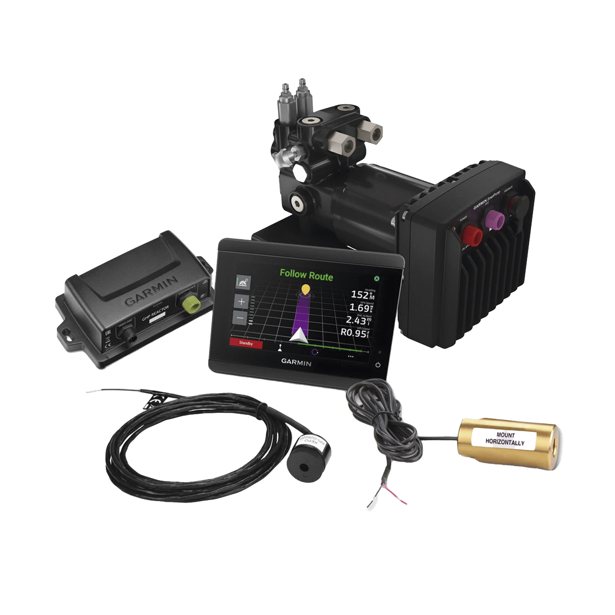 GARMIN 10-02794-01 CCU (Unidad de Control Central), Carcasa de Plástico IPX7, Rango de Temperatura -15°C a 55°C, Alimentación 9-16 V, Longitud de Cable 3 m, Compatible con Cilindros de Dirección 65.5-393.3 cc