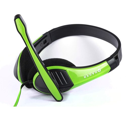 Headset Naceb NA-589VE, Verde, Con Microfono, Audio Alta Definición