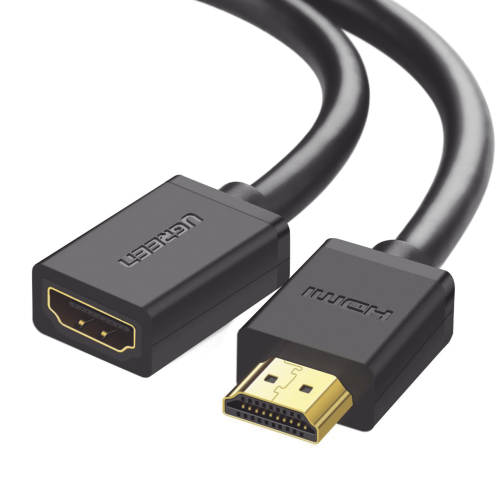 UGREEN 10141 Cable extensor HDMI de 1 M, 4K@60Hz, 3D, HDR, Macho a Hembra, Núcleo de cobre estañado, Transmisión estable.