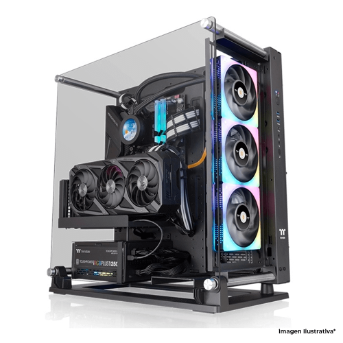 Gabinete Thermaltake Core P3 TG Pro, Midi-Tower, ATX/E-ATX/Micro ATX/Mini-ITX, Cristal Templado, USB 3.0, Sin Fuente, Sin Ventiladores Instalados, Negro, CA-1G4-00M1WN-09 /