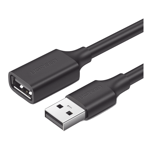 UGREEN 10314 Cable Extensor USB 2.0 A a A | 1 metro | Macho-Hembra | Ultra Durabilidad | Núcleo de Cobre Estañado 28/22 AWG | Blindaje Interior Múltiple, Ideal para teclado, mouse, impresoras, etc.