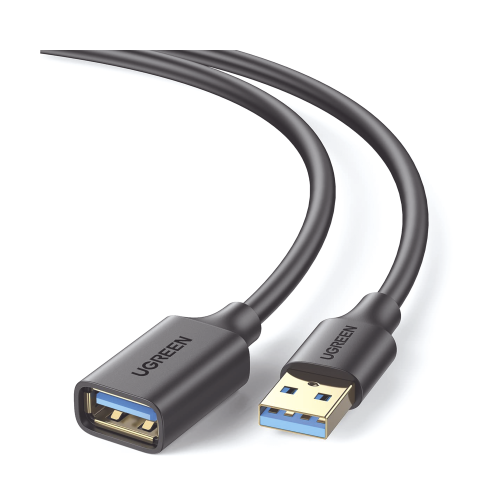 UGREEN 10368 Cable Extensor USB 3.0, 1 Metro, Macho-Hembra, 5 Gbps, Ultra Durabilidad, Núcleo de cobre estañado 28/22 AWG, Blindaje interior múltiple, Ideal para teclado, mouse , etc.