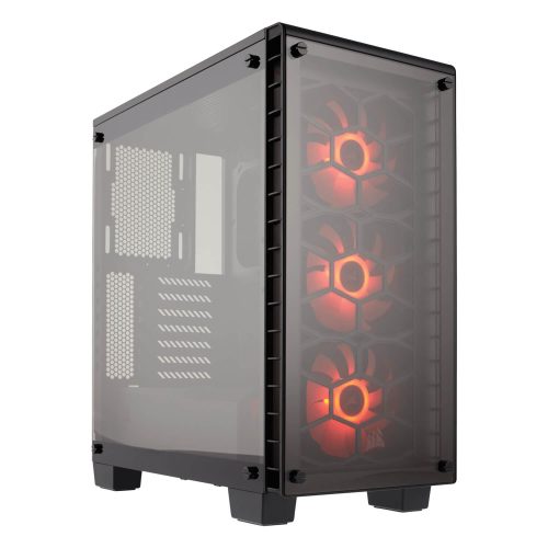 Gabinete Corsair Crystal 460X, Cristal Templado Completamente, USB 3.0, Audio HD, Ventiladores RGB x3 120mm, CC-9011101-WW